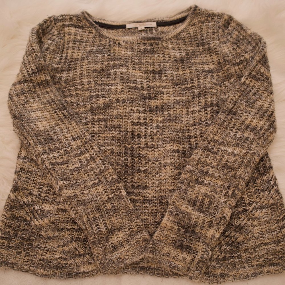 Rewind Neutral Multicolored Cable Knit Sweater